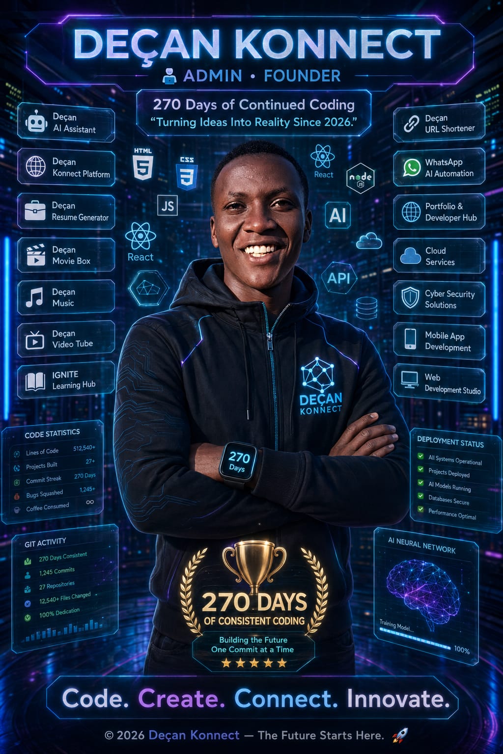 Lenny Muriuki featured in a Decan Konnect technology ecosystem poster